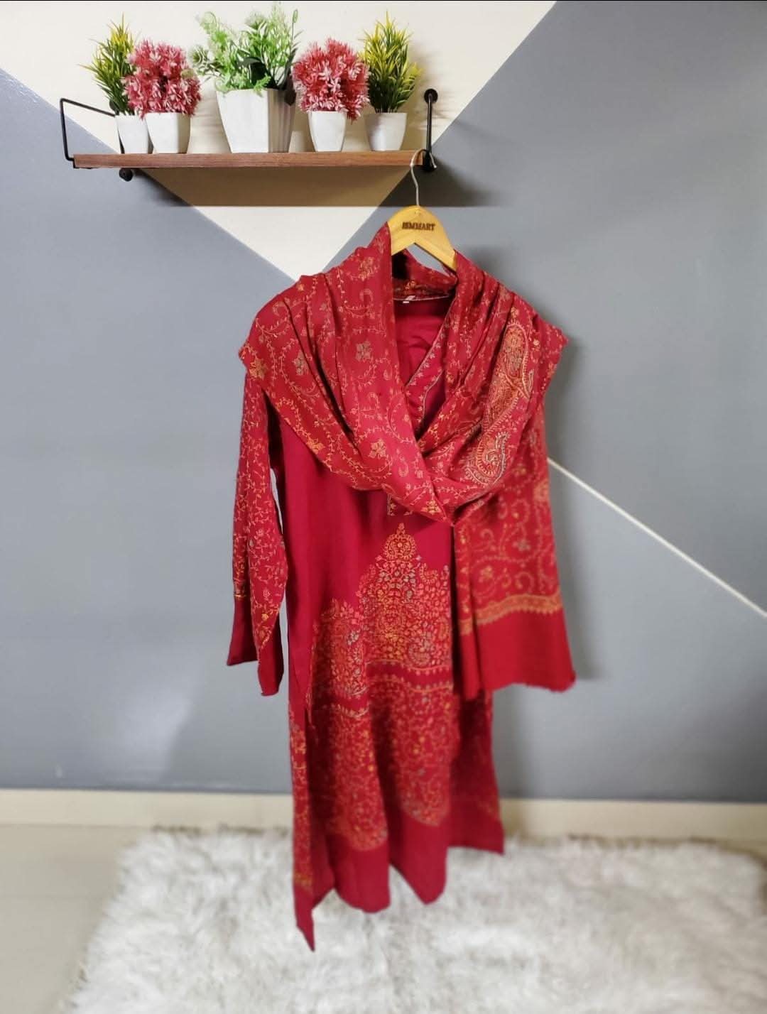 Big Taj Handmade Pure Pashmina Shawl with Pashmina Shirt – Premium Winter Outfit - Image 2
