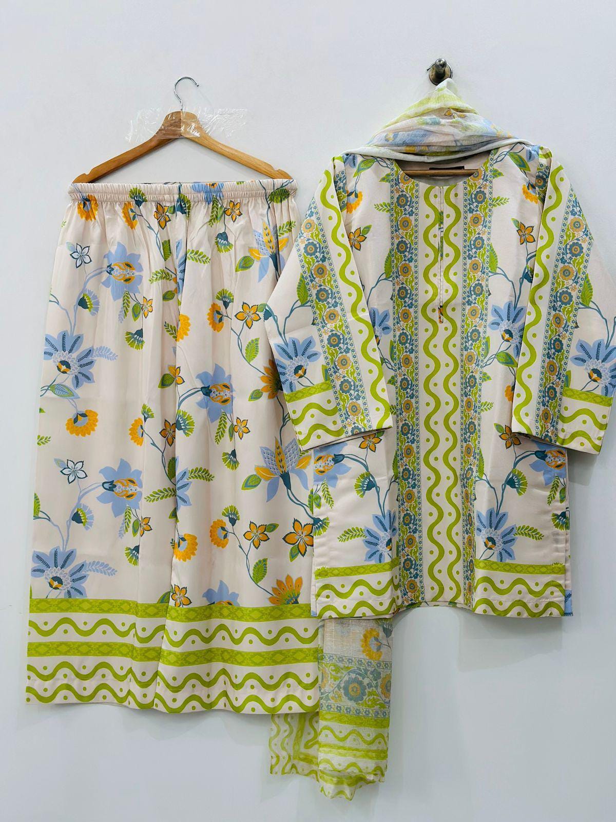 Premium 3-Piece Slub Lawn Suit with Dupatta - Image 13