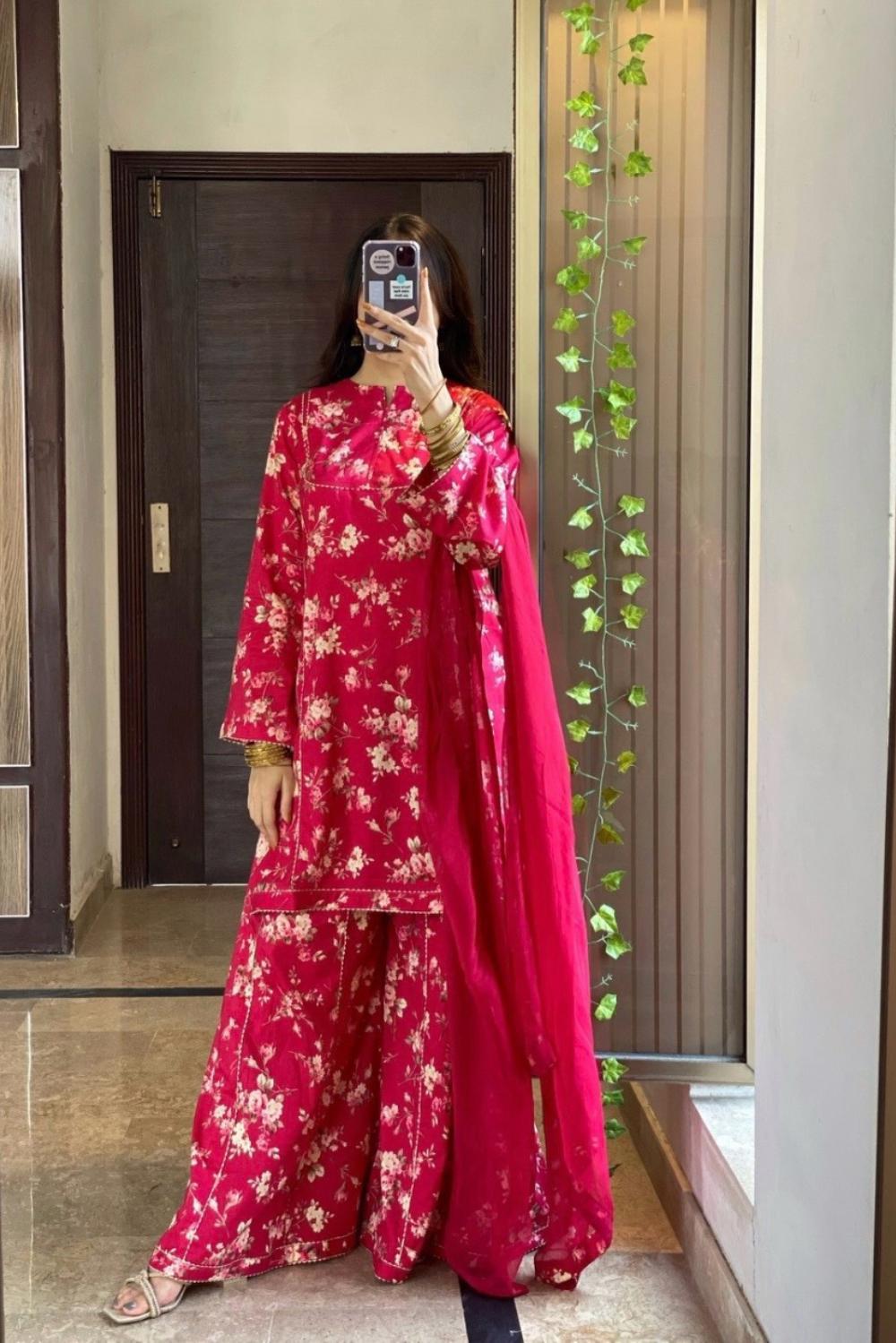 Premium 3-Piece Slub Lawn Suit with Dupatta - Image 6