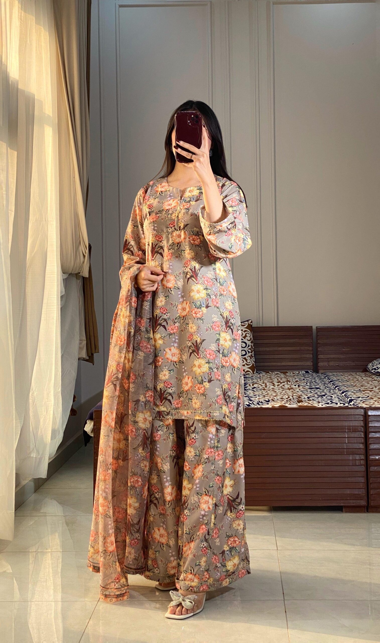 Premium 3-Piece Slub Lawn Suit with Dupatta - Image 3
