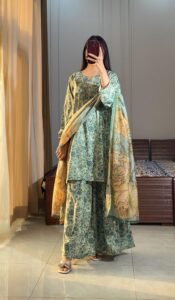 Premium 3-Piece Slub Lawn Suit with Dupatta - Zarqam Wear