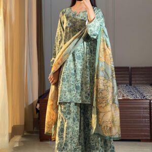 Premium 3-Piece Slub Lawn Suit with Dupatta