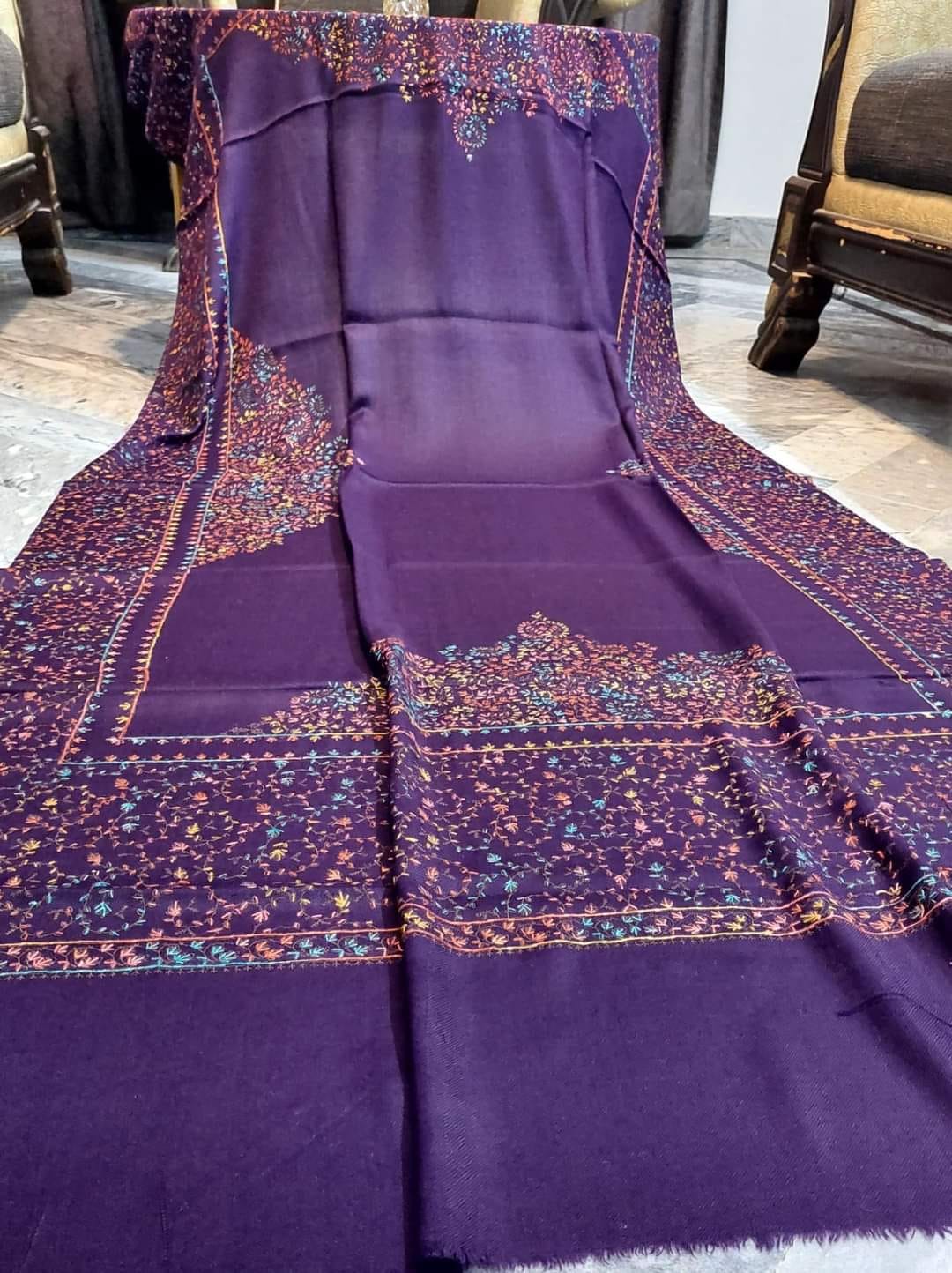 Handmade Pure Pashmina Shawl – Big Taj Collection - Image 8