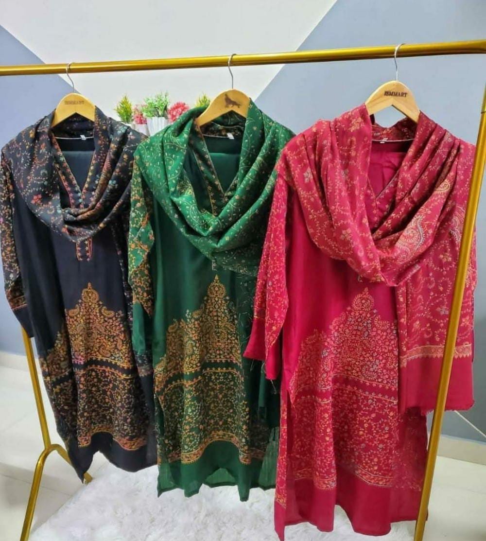 Big Taj Handmade Pure Pashmina Shawl with Pashmina Shirt – Premium Winter Outfit