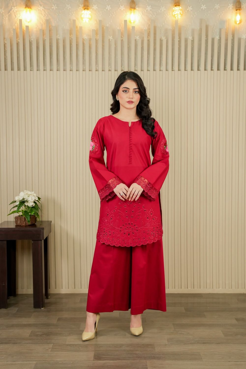 2pcs Embroidered Cotton Fabric β Small | Medium | Large