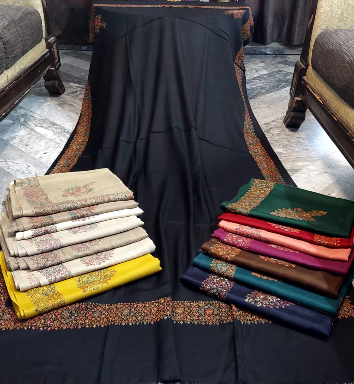 Big Kingri Handmade Pure Pashmina Shawl