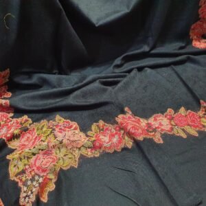 Pashmina Wool Kani Border Shawl Gulabkar Border